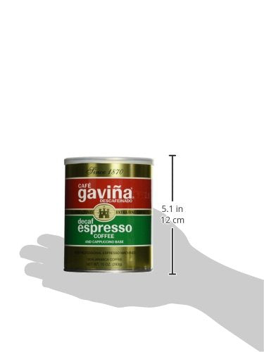 Cafe Gavina Decaf Espresso Roast - Extra Fine Ground, 100% Arabica, Dark Roast, 10 oz