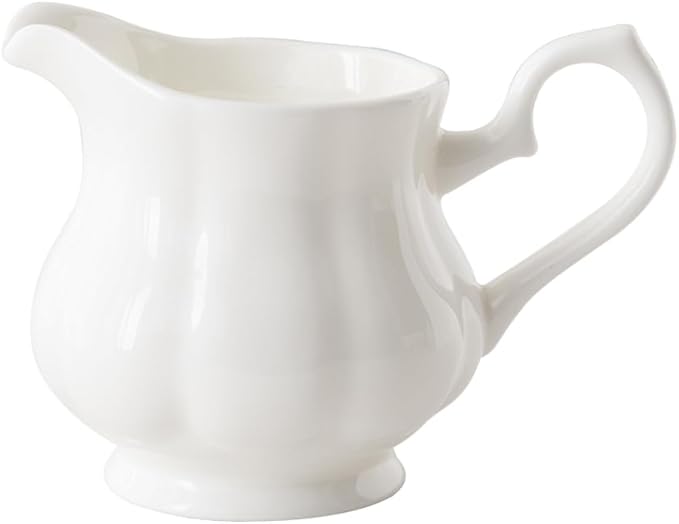 Ceramic Milk Pot 8Oz Heat-Resistant Creamer Pitcher with Spout Practical Milk Cup for Coffee Tea Sauce and Juice Serving