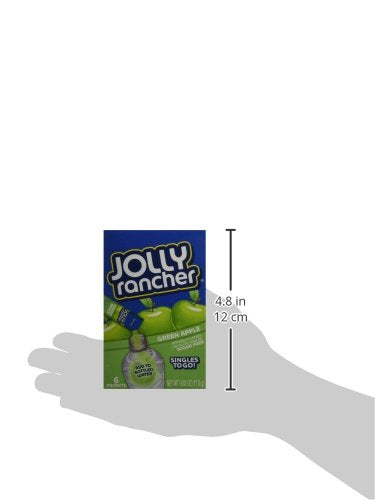 SINGLES TO GO! Jolly Rancher Green Apple, 6 Boxes with 6 Packets each, 36 total servings