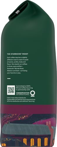 Starbucks Ground Coffee, Dark Roast Coffee, French Roast, 100% Arabica, 1 bag (28 oz) (Pack of 2)