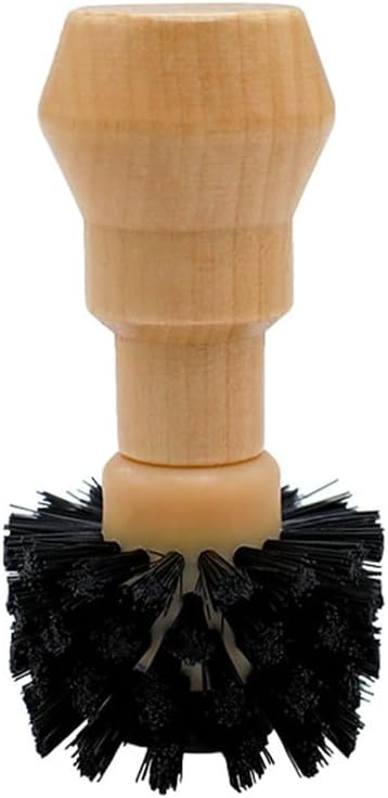 Coffee Portafilter Basket Cleaning Brush, Stiff Bristles and Wood Handle Coffee Accessories, Coffee Filter Brush Fits for Espresso Barista Machine Cleaning Tool (58mm)