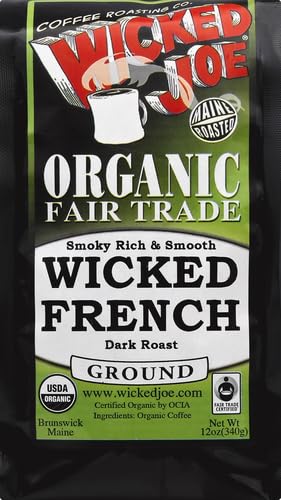 Wicked Joe Coffee French Whole Bean, 12 oz, red
