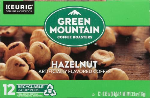 Green Mountain Coffee Roasters Hazelnut Keurig Single-Serve K-Cup pods, Light Roast Coffee, 12 Count