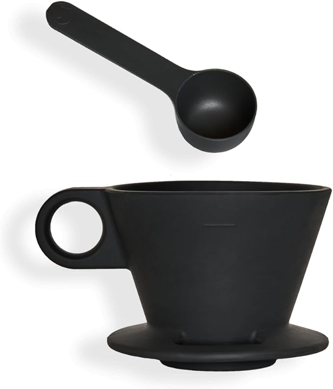 Verve Dwell Dripper Pour Over Coffee Maker Set, Non-Electric Coffee Dripper, Manual Brew Maker (Black)