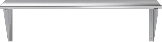 Premium Stainless Steel Tubular Wall Shelf – 14" D x 36" L | NSF Certified | Equipment & Appliance Shelf for Kitchen, Restaurant, Garage, Utility Room