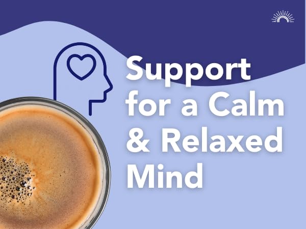 Mindful Calm Organic Hot Chocolate Mix Anti-Stress Drink Powder For Calming Sleepy Cocoa Nighttime Relaxation Natural Sleep Aid Without Melatonin 11oz.