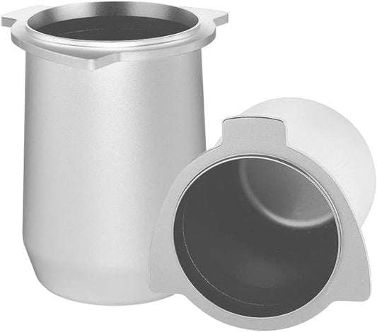 watchget 54mm Dosing Cup Espresso Coffee Dosing Cup Fits 54mm Breville Portafilters Aluminum Espresso Coffee Accessory Matte Silver