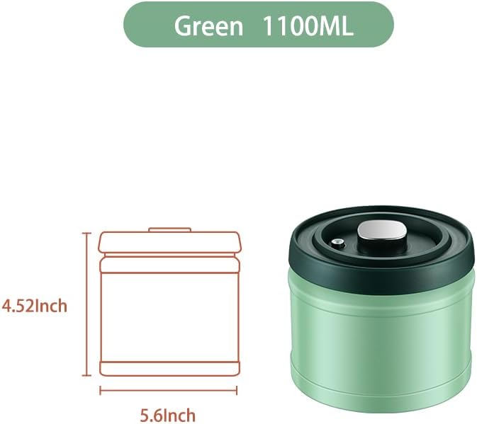 Coffee Canister, Vacuum Sealed Airtight Stainless Steel Kitchen Food Storage Container for Coffee Beans, Nuts,Tea, Cereal, Sugar