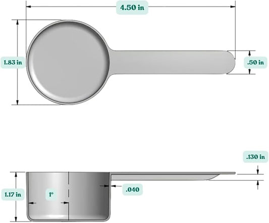Supplement and Supply 3 Tbsp (1.5 Oz. | 43 mL) Long Handle Scoop for Coffee, Protein Powder, Pet Food, Spices, Grains, Dry Goods – Food-Grade BPA-Free Plastic Measuring Spoon (Pack of 5)