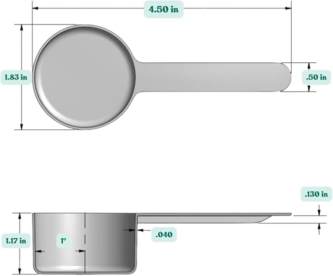 Supplement and Supply 3 Tbsp (1.5 Oz. | 43 mL) Long Handle Scoop for Coffee, Protein Powder, Pet Food, Spices, Grains, Dry Goods – Food-Grade BPA-Free Plastic Measuring Spoon (Pack of 25)