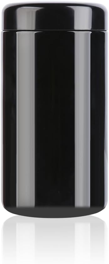 500g Black Ultraviolet Glass Jar with Lid,500 ml Airtight Smell Proof Container,Refillable Containers Jar,Ideal for Long term storage Oil,Coffee,Spices (D capacity: 500ml-1PCS)