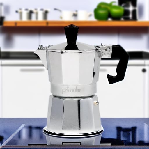 Primula Classic Moka Pot | 1-Cup Stovetop Espresso Maker | Italian & Cuban Café Style | Silver