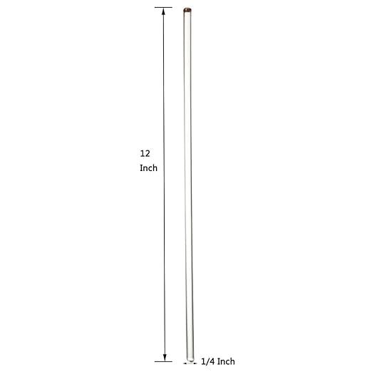 9 Pcs Glass Stir Sticks Glass Stirring Rod 12" Long 1/4'' Diameter with Both Ends Round (9)