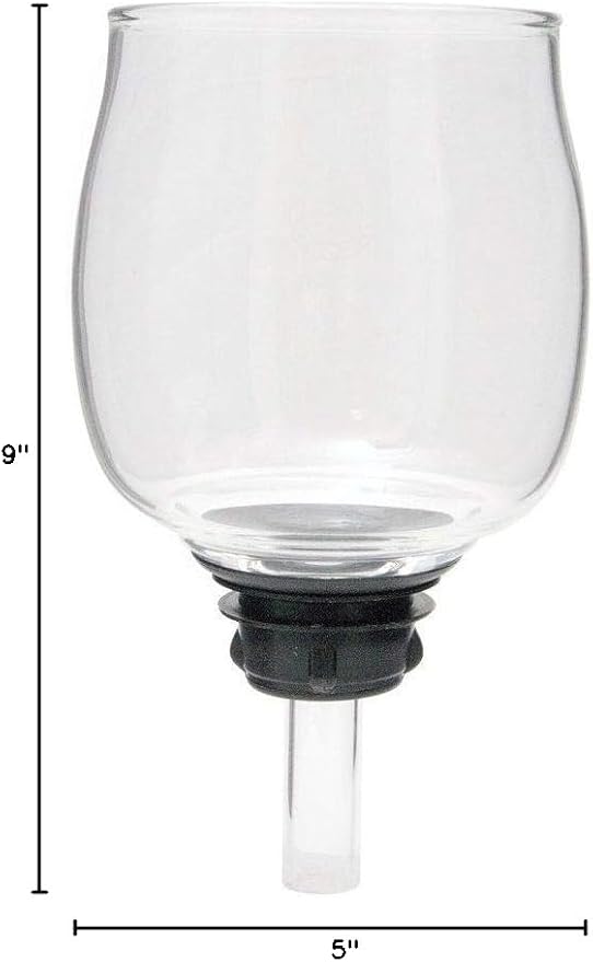 Yama SY5-5 Cup 20 Oz Siphon Coffee Maker Replacement Top Beaker - Borosilicate Glass, Heat-Resistant, Dishwasher Safe
