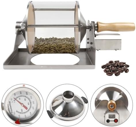 110V Coffee Roasting Machine, Coffee Bean Roaster, Electric Coffee Roaster Machine, Bean Nuts Roasting Baking Machine, Drum Type Coffee Beans Baker Peanut Roaster for Homes, Cafes, Hotels