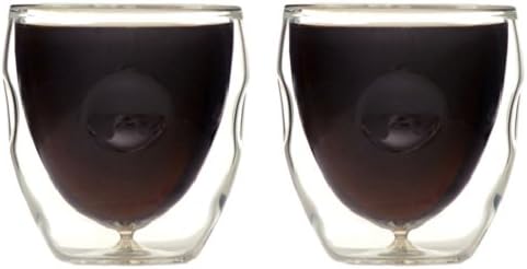 Ozeri Moderna Artisan Series Double Wall Beverage and Espresso Shot Glasses, 2-Ounce, Set of 4