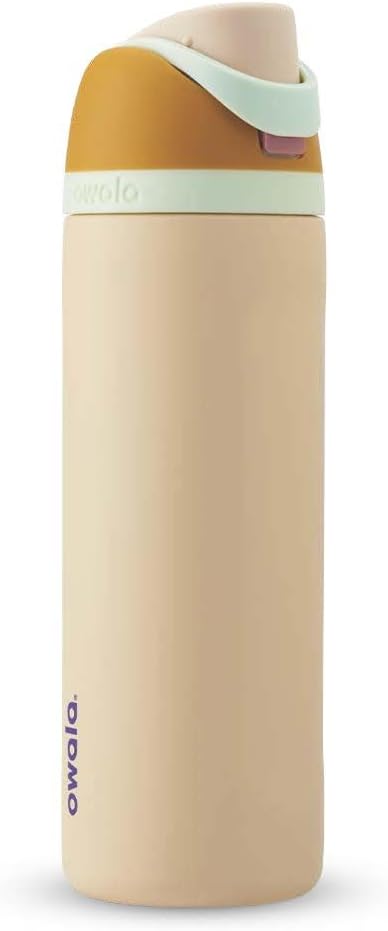 Owala FreeSip Insulated Stainless Steel Water Bottle with Straw, BPA-Free Sports Water Bottle, Great for Travel, 24 Oz, Water in the Desert
