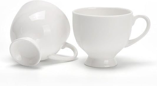 No Name No Seal Ceramic Espresso Cups Set of 2，3.3oz Demitasse Cups with Handle,Bone china coffee Mugs