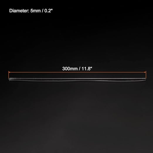 MECCANIXITY 3.3 Borosilicate Glass Stick 11.81" Length 5mm Dia Stir Rod Mixing Tools with Both Ends Round for Lab Kitchen Science 3Pcs