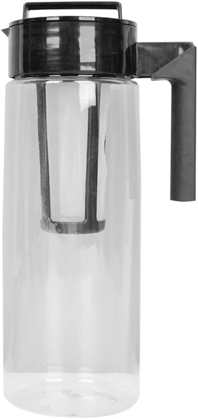 1 Piece 2000Ml Cold Brew Iced Coffee Maker Airtight Seal Handle Coffee Kettle As Shown Plastic Non-Slip Handle Coffee Kettle