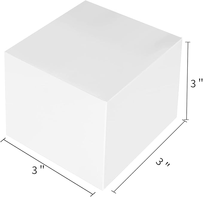 100 Pack Small Gift Boxes, 3x3x3 Inches Favor Boxes White Paper Gift Boxes with Lids for Presents, Crafting, Cupcake Boxes, Gifts, Candy Boxes for Wedding Party Bridal Shower Baby Shower Favors