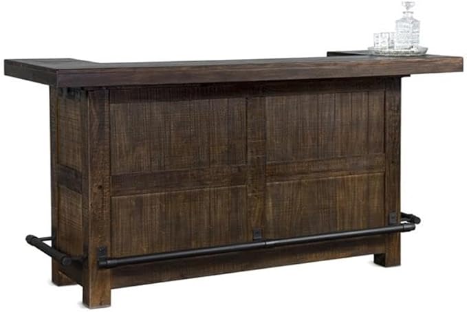 Pemberly Row 3-Piece Set with Gorgeous Bar Unit and 2 Backless Swivel BarStools