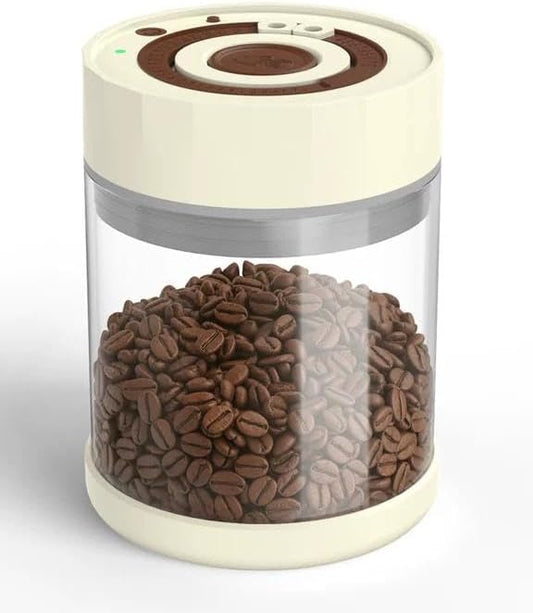 Electric Vacuum Coffee Canister & Food Storage Jar – One-Button Operation Auto Airtight Sealed Coffee Container, 34 fl oz for 0.9 lb Beans