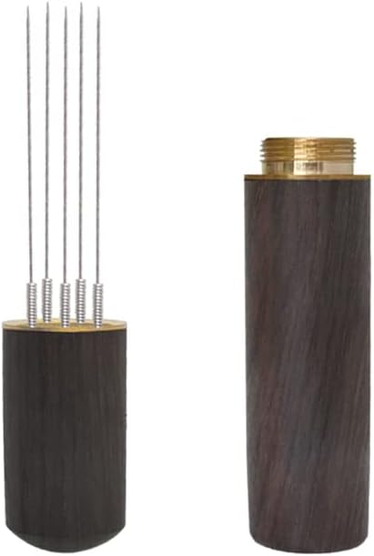 Portable Espresso Coffee Stirrer WDT Tool,Nature Wood Handle Needle Type Distributor,Espresso Coffee Stirrer Espresso Distribution Tool(Walnut)
