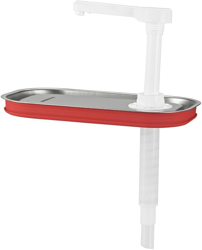 VITASUNHOW Condiment Pump Station, Sauce Dispenser Pump Seasoning Condiment Squeeze Pump Container with Base Removable Tanks,for Casual Fast Food, Western Restaurant (PP1055)