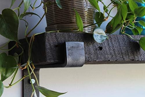 Urban Legacy Accent Shelves | Reclaimed Barn Plank | Set of 2 with Full Brackets (Coffee Bean 36x 7"x 2")
