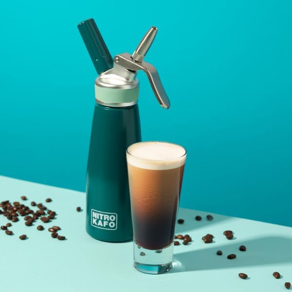 Premium 1L Nitro Coffee Maker, Aluminum Nitro Cold Brew Coffee Maker with Special Nitro Diffuser Nozzle & Cold Brew Pitcher for Making Nitro Cold Brew, 1 Quart/1L