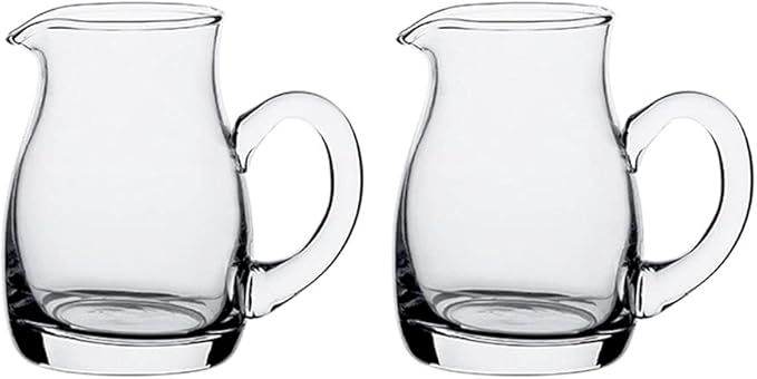 2pcs Glass Creamer Pitcher Sauce Serving Pitcher Milk Creamer Jug,150ml