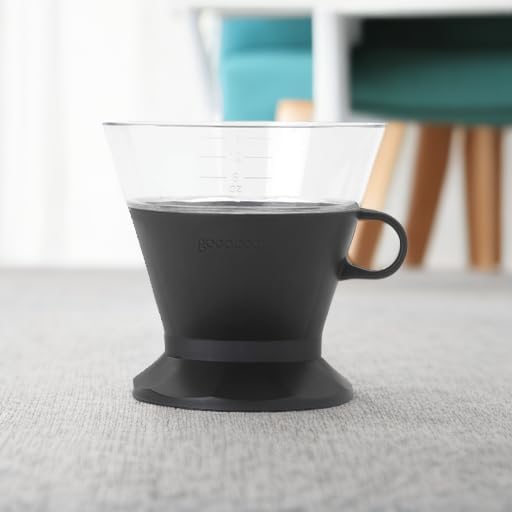 GoodCook Koffe BPA-Free Plastic Auto-Drip Pour Over Coffee Maker with #2 Paper Filters,Black