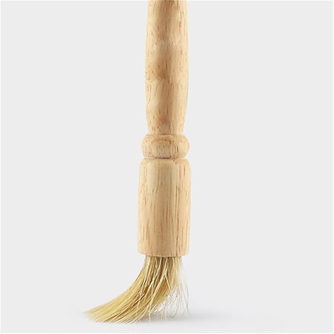 Coffee Grinder Cleaning Brush 2Pcs, Wood Handle & Natural Bristles Wood Dusting Espresso Brush Accessories for Bean Grain Coffee Tool Barista Home Kitchen