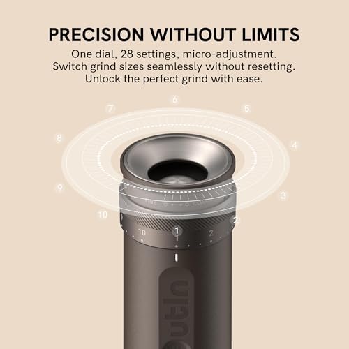 OutIn Nano Portable Electric Espresso Machine with Fino Portable Electric Coffee Grinder, Brown & Green
