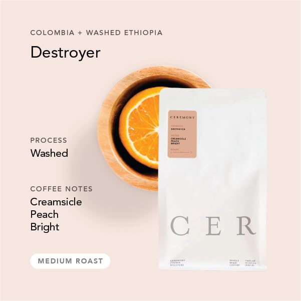 Ceremony Coffee Roasters - Espresso Variety Pack - Specialty Ground Coffee Mass Appeal & Destroyer Espresso Blends- 2x12oz Bags (Drip - Medium Grind)