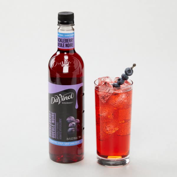 DaVinci Gourmet Sugar-Free Huckleberry Syrup, 25.4 Fluid Ounces (Pack of 4)
