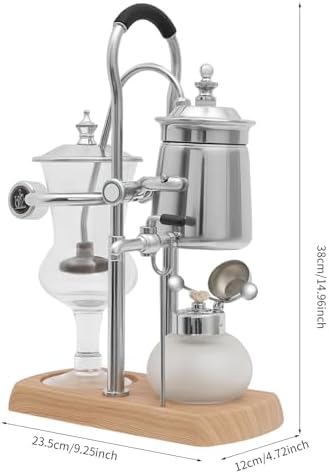 Royal Belgian Syphon Coffee Maker - Elegant Retro Design Vacuum Brewer, Premium Copper, Luxury Vintage Coffee Maker for Perfect Balance Brewing