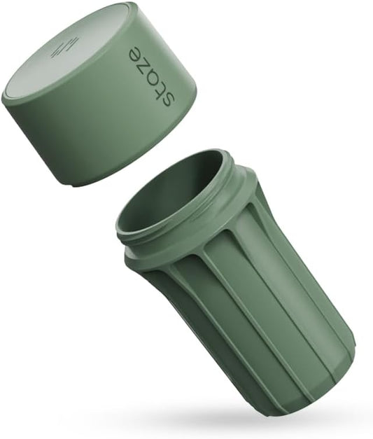 Staze Air Tight Smell Proof Container (148ml) – Vacuum Seal Stash Jar with UV Protection, Waterproof Food Storage Canister, Portable Small Smell Proof Jar for Coffee, Herb, Spice & Gummies - (MARSH)