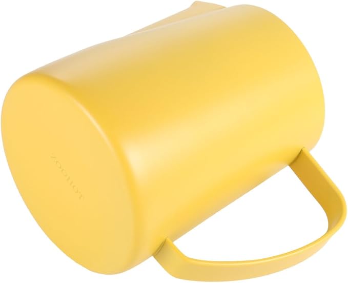 Milk Frothing Pitcher, 20oz/600ml Stainless Steel Espresso Steaming Pitcher, Milk Frother Steamer Cup For Latte Art, Yellow