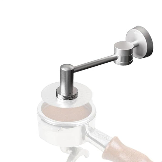Magnetic Bracket for Puck Screen, Aluminum Alloy Espresso Shower Screen Holder Rack, Automatic Adsorption for Puck Screens, Compatible with Most Reusable Coffee Filter, Silver
