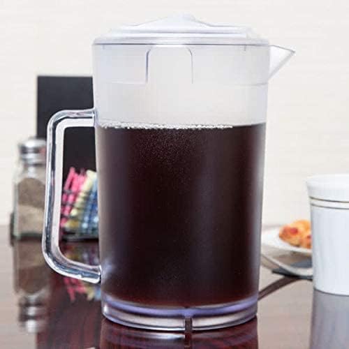 G.E.T. P-3064-1-CL 64 oz. Clear Plastic Pitcher with lid, Dishwasher Safe, Break Resistant, for Indoor and Outdoor Entertaining, (Pack of 12)