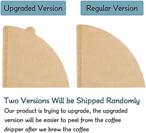 YQL Coffee Filter Paper,Size02 200 Count Natural Unbleached Disposable Coffee Filters Paper Fit for Drip Coffee Dripper