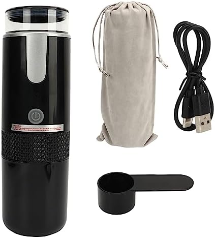 VGEBY Portable Coffee Maker,Mini Handheld Coffee Machine Cordless Type C Rechargeable Auto Mini Coffeemaker with 1200mAh Battery for Travel Camping