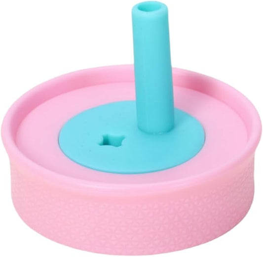 Tumbler Lid Replacement Compatible for Owala Kids Insulation 15oz and 12oz,Removable Tumbler Lid Accessories Compatible with Owala Kids Insulation Stainless Steel Tumbler (Pink)