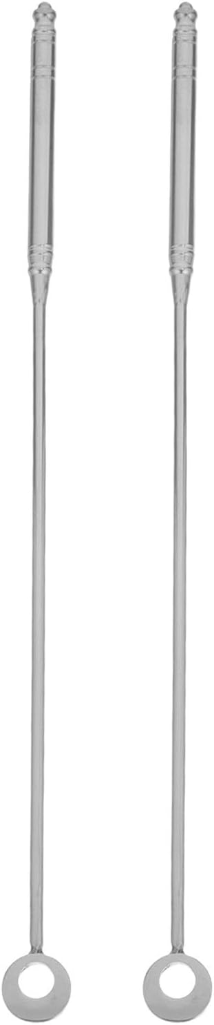 2 Pcs Metal Cocktail Stir Sticks, 7.5 Inch Smooth Coffee Stirrers Reusable with Stainless Steel, Coffee Stir Sticks for Home and Bars