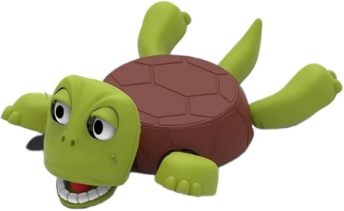 3D Pop-Up Eye Turtle Coasters - Surprise Stress-Relief Drink Coasters Set, Funny Desk Toys & Housewarming Gifts for Adults (Dark Green, Silent Version)
