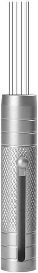WDT Espresso Tool Retractable Espresso Coffee Stirrer Heavy Duty 6Pin WDT Espresso Distribution Tool Silver