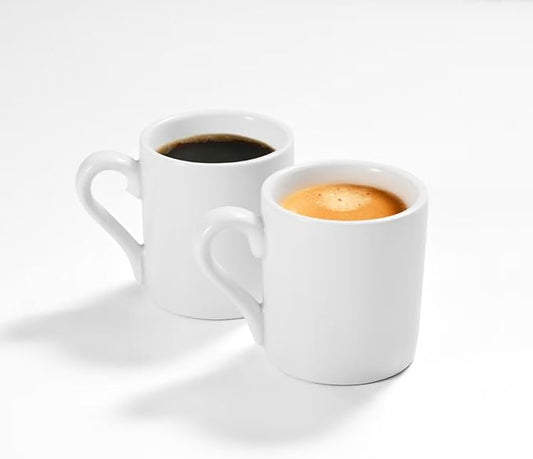 Stylusella Pure White Ceramic Espresso Cup (2 oz/60 ml), set of two