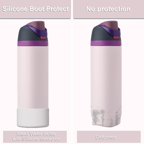 Silicone Boot for Owala Water Bottle 24/32/40 oz, Anti-Slip Protective Sleeve for FreeSip/Twist/Flip Water Bottles, BPA Free, Bottom Bumper Cover Protects Water Bottles from Scratches